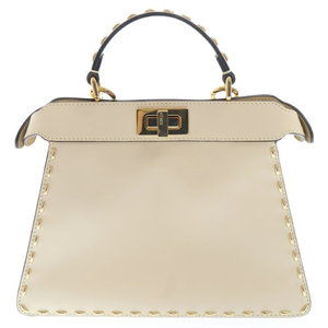 FENDI Peekaboo I See U Handbag Beige